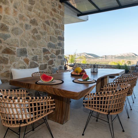 Savour long, alfresco lunches on the terrace