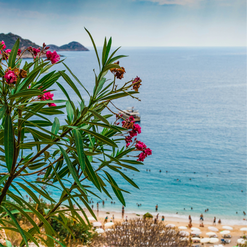 Visit the beaches along Kalkan's coastline