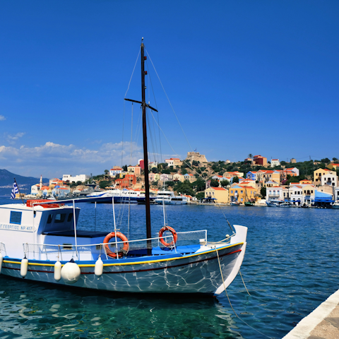 Take a ferry to the unspoiled Greek island Kastellorizo