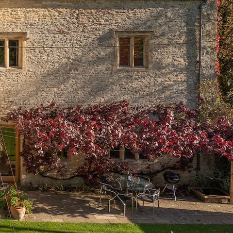 Grill up something fresh on the barbecue on the patio