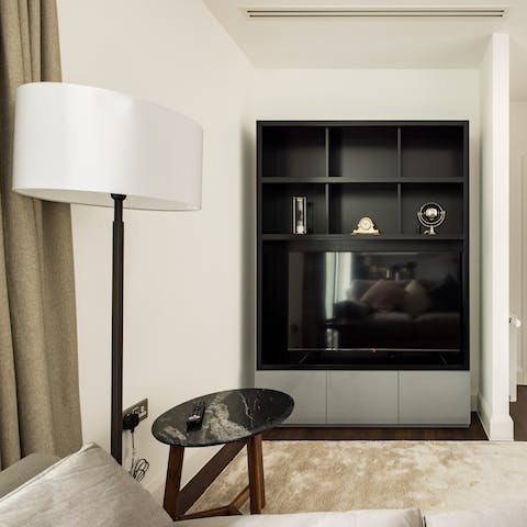 Sit back in front of the widescreen TV