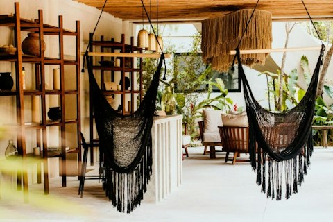 Escape the heat in the shaded open-air lounge with a cool breeze all around