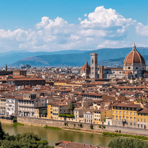 Walk ten minutes to Piazzale Michelangelo's iconic views