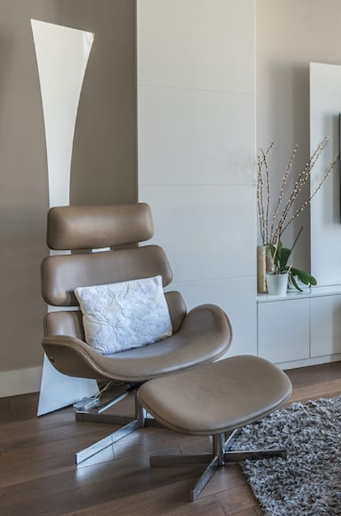 The stunning armchair and footstool to relax in