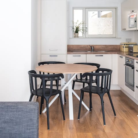 Enjoy a full English breakfast at your dining table