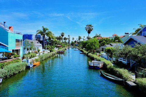 Discover the charming Venice Canals, a thirteen-minute walk