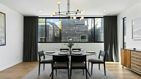 Gather together for a social meal around the dining table