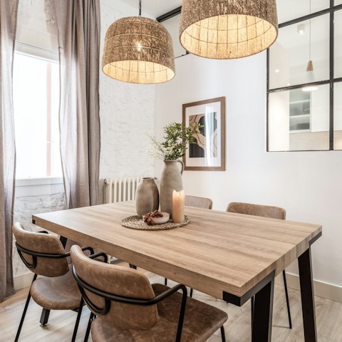 Gather together for tapas in the chic dining space