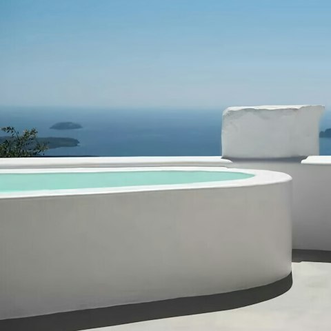 Admire the sea views while soaking in the Jacuzzi