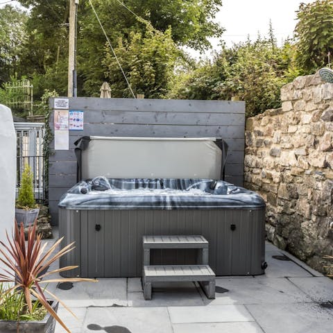 Spend mornings, afternoons and nights in the hot tub