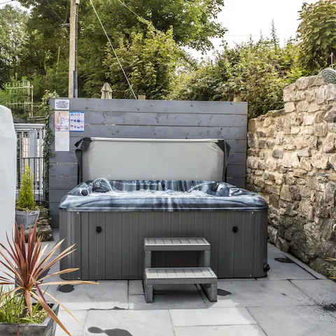 Spend mornings, afternoons and nights in the hot tub