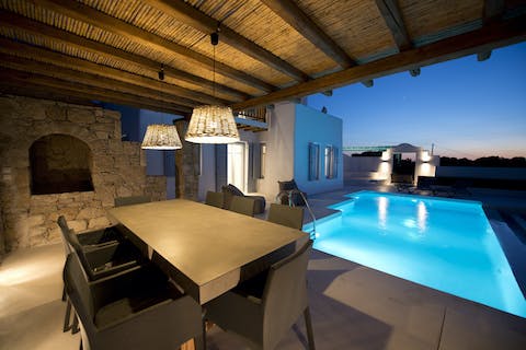 Cook a meal on the barbecue and enjoy on the poolside outdoor dining area
