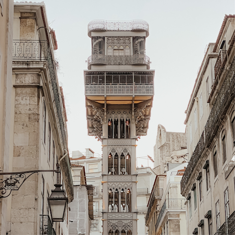 Start your sightseeing at the nearby Santa Justa elevator