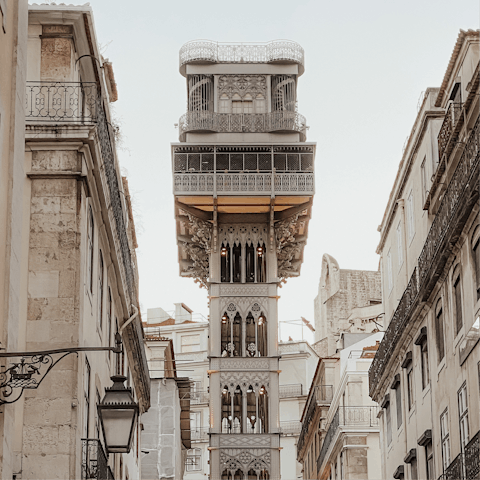 Start your sightseeing at the nearby Santa Justa elevator