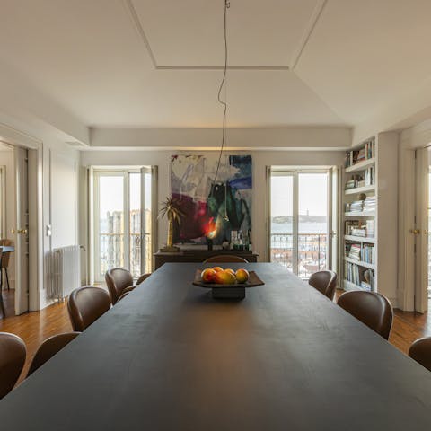 Lay the table for an atmospheric dinner party with a view