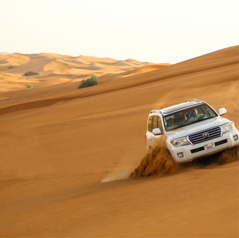 Book a dune bashing tour in a 4X4 – as breath taking as it is thrilling