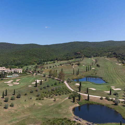 Head out for a round of golf on the neighbouring course 