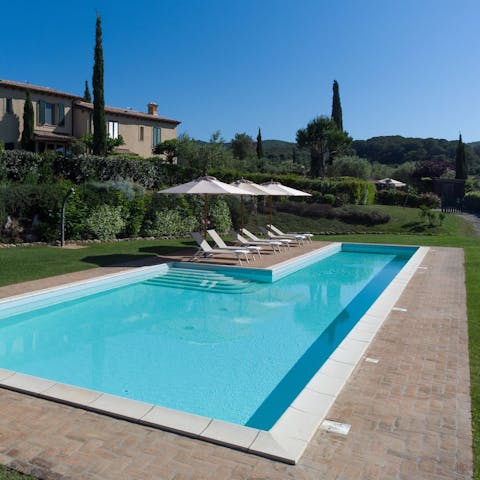 Feel refreshed after a swim in the communal pool