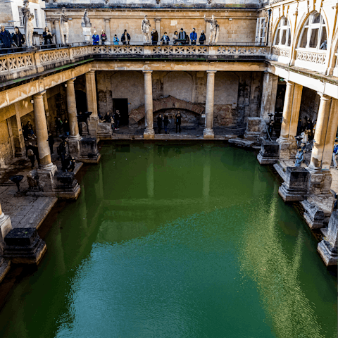 Head ten minutes into the city centre and discover the historic Roman Baths