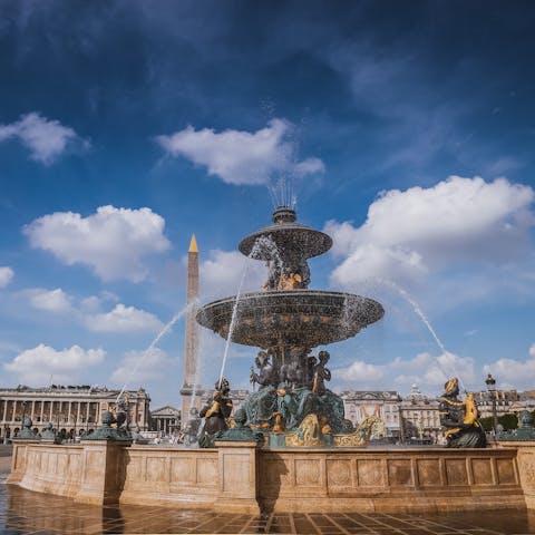 Visit the historic Place de la Concorde, a short stroll away