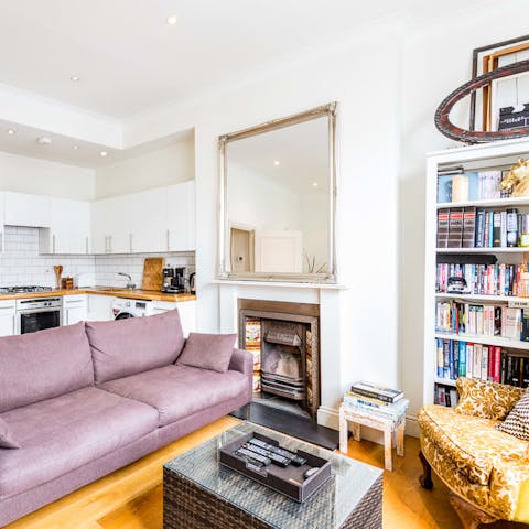 Relax with a glass of wine and a book