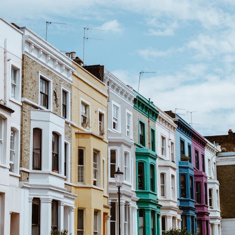 Admire the colourful buildings throughout the streets