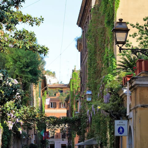 Stay just off Via Margutta, one of Rome's most famous streets