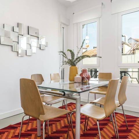 Gather together for a celebratory meal in the sunny dining nook