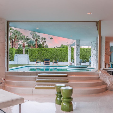 Step straight out to the pool from the living space