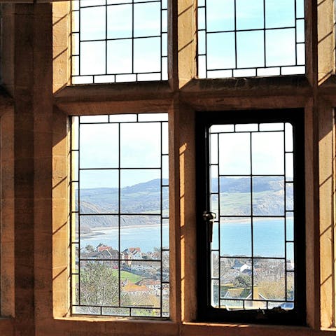 Enjoy a glass of wine while admiring the stunning coastal views