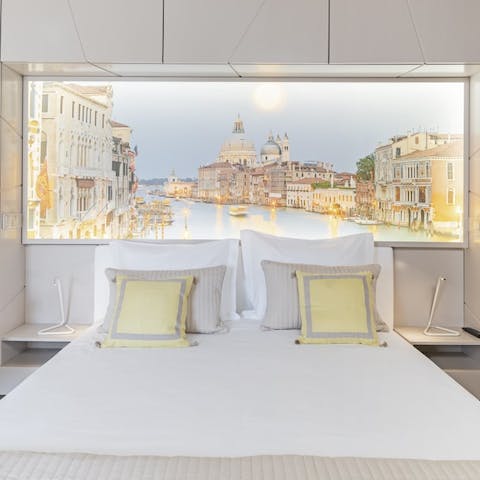 Admire the home's contemporary decoration