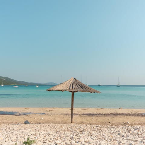 Stroll 300m to Cala Vinyes beach or dive into the sea straight from the property