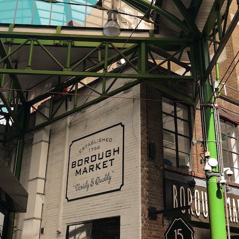 Pick up breakfast from Borough Market, a five-minute walk from this gorgeous home