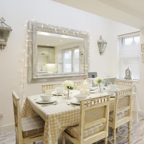 Share family meals around the dining table