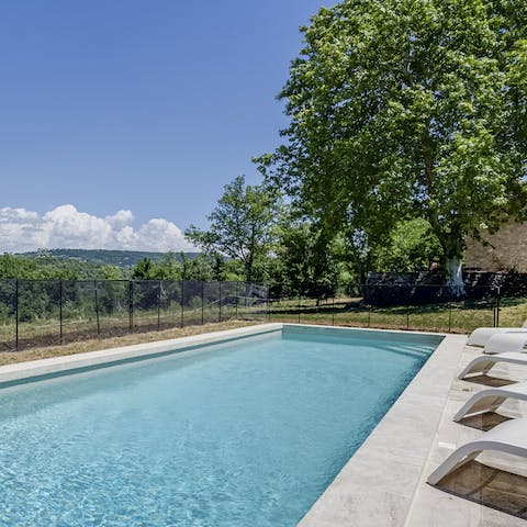 Slip into your swimwear and splash about in the swimming pool