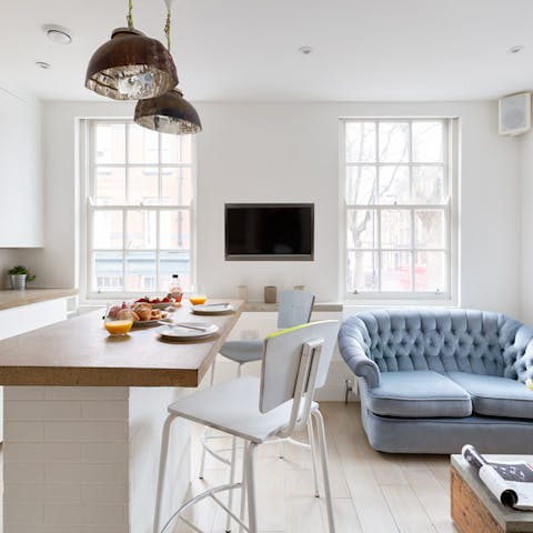 Pick up breakfast and enjoy it indoors