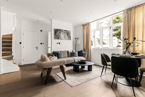 Make yourself comfortable in the bright living space