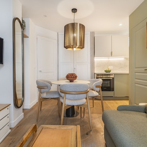 Enjoy meals at home around the cosy dining table