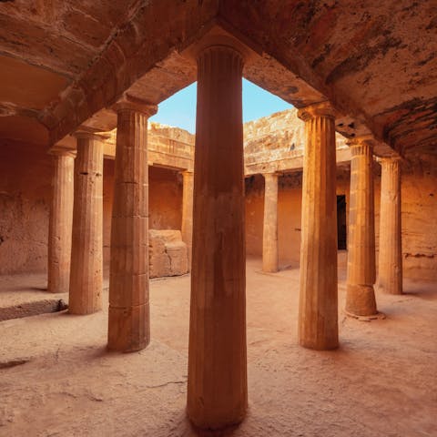 Visit the Archaeological Site of the Tombs of the Kings nearby