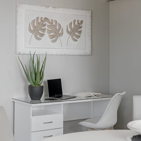 Catch up on work during your stay at the dedicated desk