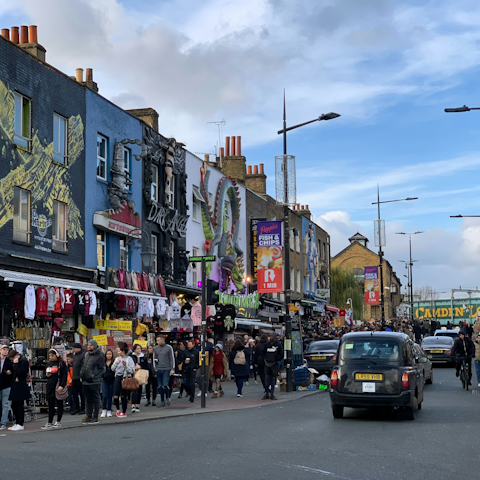Take a short stroll to Camden's famous shops and market