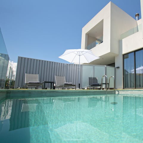 Feel the sunshine on your face as you reline on your poolside lounger