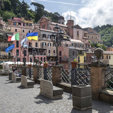 Explore the charming town of Nemi, footsteps from your doorstep