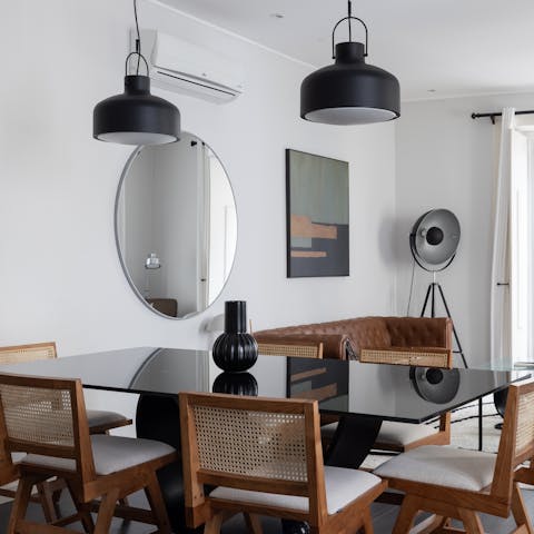 Enjoy Portuguese tapas for lunch in the bright dining space