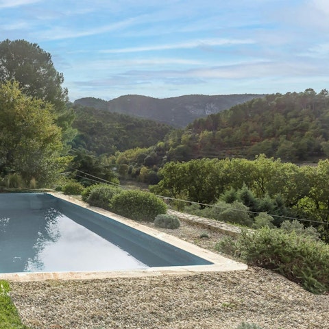 Admire views over the valley from the garden