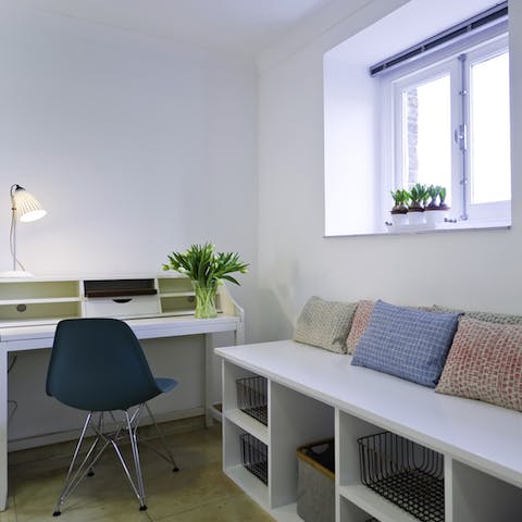 Get some work done at the home's office area