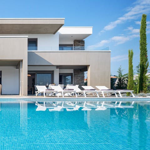 Beat the heat with a dip in the private pool