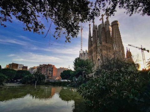 Marvel at Gaudí's awe-inspiring basilica, a five-minute walk away