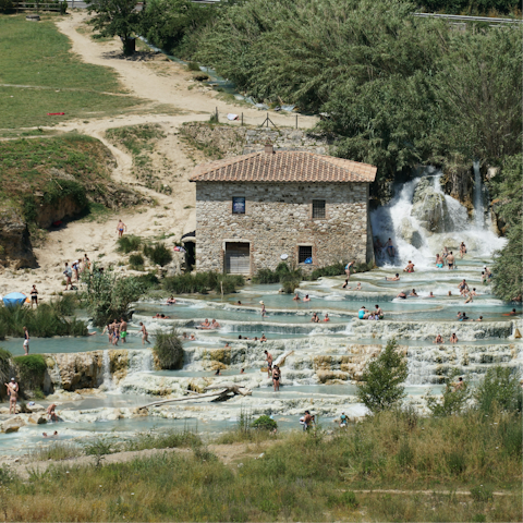 Experience the healing benefits of the hot springs in Saturnia