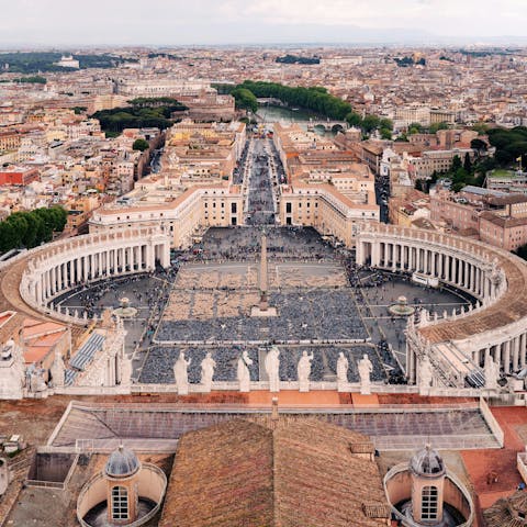 Take a stroll to the famous Piazza San Pietro, just nineteen minutes away